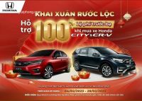 Honda Việt Nam tiếp tục hỗ trợ 100% Lệ phí trước bạ cho khách hàng mua xe CRV và City
